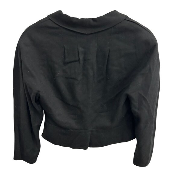 Vintage Resnicks Black Wool Cropped Jacket Decorative Button Detailing - Picture 2 of 8